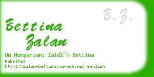 bettina zalan business card